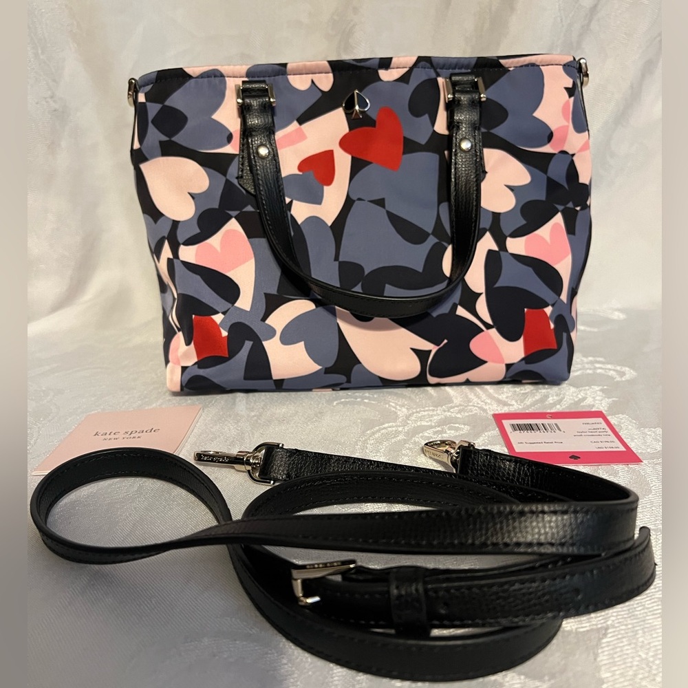 Kate Spade Taylor heart party small crossbody tote